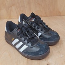 Adidas Little Kids Sneakers Sz 9.5 EU 26.5 Samba Classic Black Boys  - $36.87