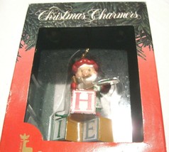 Pig Artist Painting Baby Blocks By Christmas Charmers Tree Ornament Vintage Nib - £12.68 GBP