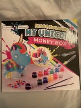 Unicorn Money Box: Paint and Decorate, Kids Paint Set With 21 Gems - $20.56 CAD