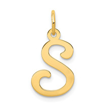 14KY Script Letter S Initial Charm YC248S - £91.89 GBP