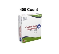 Lot of 400 - Personal Castile Soap Towelette  5&quot; x 7&quot; Individually Packet - $36.62