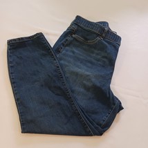 Wonderly Women’s 18 W High-Rise Pull-On Skinny Crop Jeans Jeggings Stretch Blue image 2