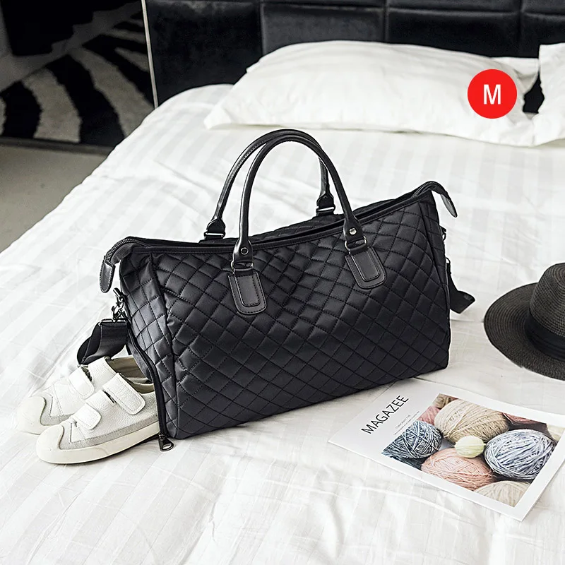 Mens Fashion Plaid Travel Bag Versatile Women Duffle Weekend Bag Nylon  Bags Big - £153.60 GBP