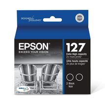 Epson 127 Durabrite X-High Yield Ink Cartridges (Black) 2/Pack in Retail Packagi - £49.22 GBP