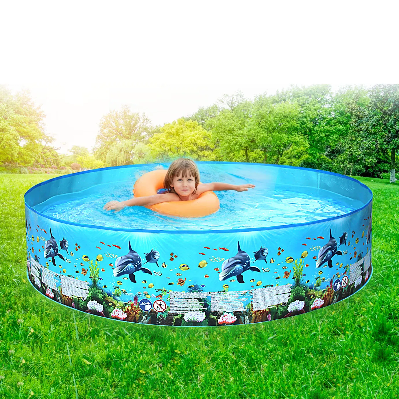 Swimming Pools - Kiddie Pool Toddler non Inflatable for Backyard Outdoor Kids - £19.57 GBP