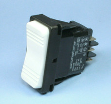 Carling DPDT Rocker Switch, MOMENTARY and Maintained White 10A 250VA,1/2 HP - $11.75