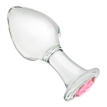 Anal Dildo Crystal Butt Plug Glass Fetish Plug Luxury Jewel Anal Trainer Toys Pe - £15.00 GBP