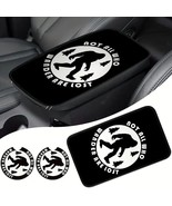 Car Armrest Pad Cover - Plus 2 car coasters - 3-piece set - Bigfoot theme - $13.56 CAD