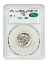 1914 5C PCGS/CAC PR67+ ex: D.L. Hansen - £9,761.96 GBP