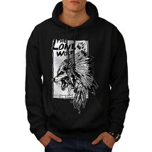 The Lone Wolf Indian Sweatshirt Hoody Wild Pack Men Hoodie - £16.75 GBP