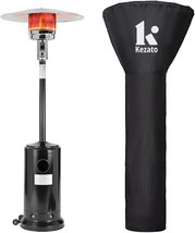 Kezato 87-Inch 46,000 Btu Propane Outdoor Patio Heater With Cover And Wh... - $228.97