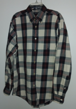 NAUTICA MEN'S LS PLAID 100% COTTON BUTTON SHIRT-S-GENTLY WORN-NICE - $9.99