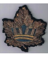 Canadian Military Forces Sew On Patch Crown On Maple Leaf Gold Bullion Wire - £5.53 GBP