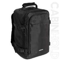 CabinHold Roma Ryanair 40x20x25 CM Backpack Carry-on Bag Hand Luggage Black 20L - £34.22 GBP