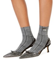 allbrand365 designer Womens Embellished Glen Plaid Anklet Socks,Plaid,9-11 - £14.01 GBP