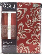 1 Pack Croscill Boutique Adriel 82 In X 84 In Red 2 Back Tab Panels & Tiebacks - $74.99