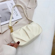 2023 Vintage Women Pleated Thick Chain  Underarm Bag Casual All-match Ladies Sma - £120.34 GBP