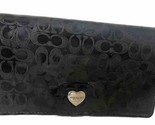 Coach Signature C Black Patent Leather Wallet Wristlet - $24.99