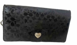 Coach Signature C Black Patent Leather Wallet Wristlet - £20.03 GBP