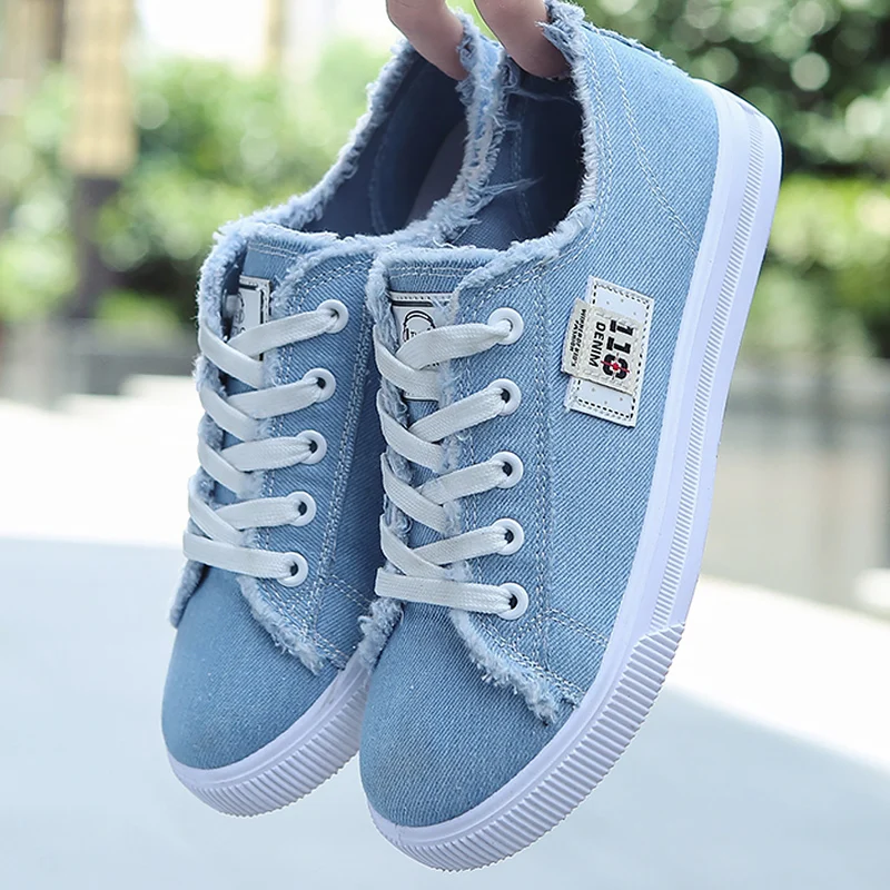 Women sneakers Big size 35-43 Canvas shoes Woman White/Blue/Black Casual Shoes F - £122.96 GBP