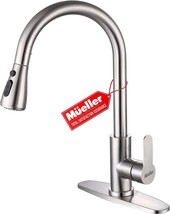 Mueller  Single Handle Stainless Steel Kitchen Faucet Nickel Finish NEW - £51.08 GBP