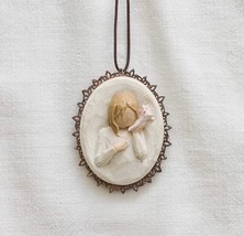 THINKING YOU METAL ORNAMENT FIGURE HAND PAINTING WILLOW TREE SUSAN LORDI - $54.44