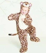 Leopard Brown Plush 1 Pc Hooded Halloween Costume-size 18-24 months - £15.53 GBP