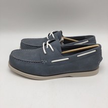 CLUBROOM Womens Light Blue Moc Toe Padded Elliot Round Toe Boat Shoes 11.5M - $25.00