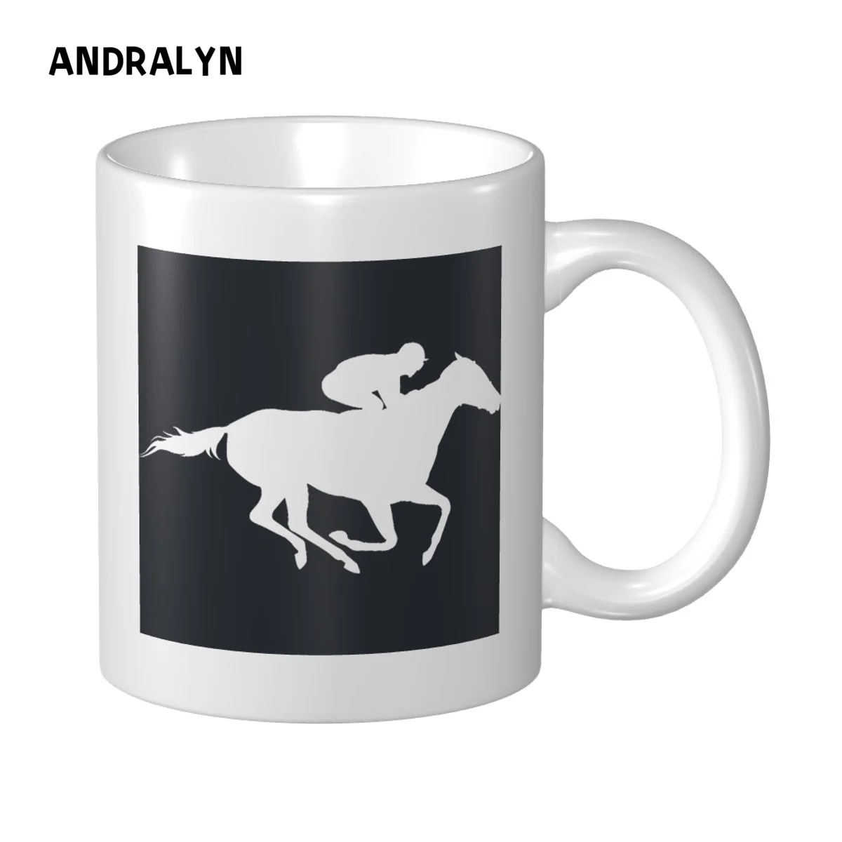 Horse Riding Race Animal Print Mug Coffee Mug Cute Gamer Birthday Gift Back To S - $19.99