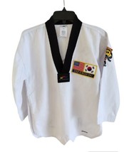 Adidas Taekwondo Oh&#39;s (Uniform) Shirt BlackBelt Club Size 150cm 13-14 Years Old - £19.35 GBP