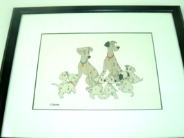 Framed Print Disney Dalmatians matted Disneyana collectible 9x11 - £19.42 GBP