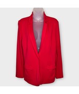MAGASCHONI red comfy jersey knit one button blazer size medium office ca... - €32,10 EUR