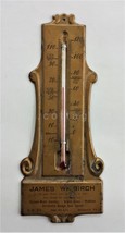 vintage JAMES W BIRCH METAL ADVERTISING THERMOMETER meadville pa AWNIGNS... - $42.08