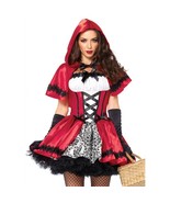 Leg Avenue Women&#39;s Gothic Red Riding Hood Costume Red and White Medium - £70.79 GBP