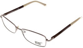 Mont Blanc Eyeglasses Frame Brown Marbled Tips Unisex Rectangular MB0345 072 - £103.89 GBP