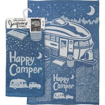 Happy Camper Throw Blanket and Kitchen Towel - SALE image 3