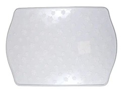 Dog Placemat 19x13 Waterproof White Puppy Pet Dish Feeding Food Bowl Sol... - $14.73