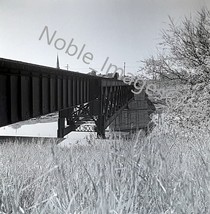 1930&#39;s Railroad Bridge Belt Line Across The Sheboygan River Photo B&amp;W Negative - £5.43 GBP