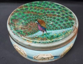 Old PEEK FREAN &amp; CO. Biscuit Tin BEAUTIFUL Peacock Cover Advertising  - $28.04