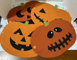 Halloween Pumpkin Placemat Runner Set of 4 - £15.58 GBP