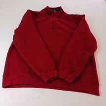 Arrow RN#36543 Men&#39;s Cotton Blend Red Long Sleeve Pullover 1/4 Zip Sweat... - $13.85