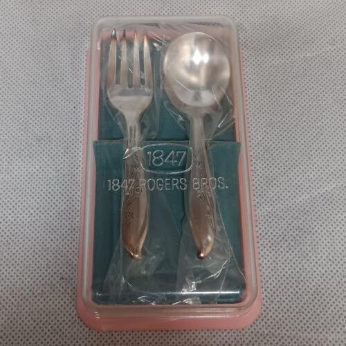 International Silver Springtime Baby Fork and Spoon New 1847 Rogers Silverplated - $38.95