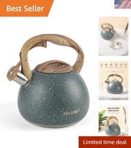 Family-Sized 2.7 Quart Stainless Steel Kettle with Loud Whistle &amp; Stylis... - $46.00
