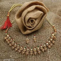 Jawaharat Kundan Necklace and  Earrings Twinkling Chic Jewellery Sets B - £15.39 GBP