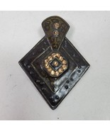 Vintage Pendant Statement 3 Inch Long Total Brown Decorative - $12.63 CAD