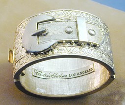 FAB Wide Couture Couture Los Angeles Hinged Bangle Bracelet 1.5&quot; - $29.99