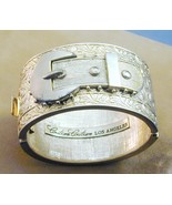 FAB Wide Couture Couture Los Angeles Hinged Bangle Bracelet 1.5&quot; - $572.04 MXN