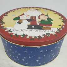 Vintage Style Christmas Decorative Collector TIN Container The Joy of a ... - £13.38 GBP