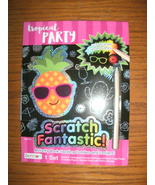 NEW Scratch Fantastic Tropical Party Activity Book w/ wooden stylus 12 p... - £2.32 GBP