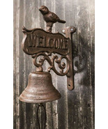 Cast Iron Rustic Western Country Bird Welcome Sign Door Wall Dinner Yard... - £25.88 GBP